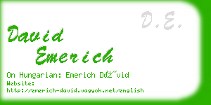 david emerich business card